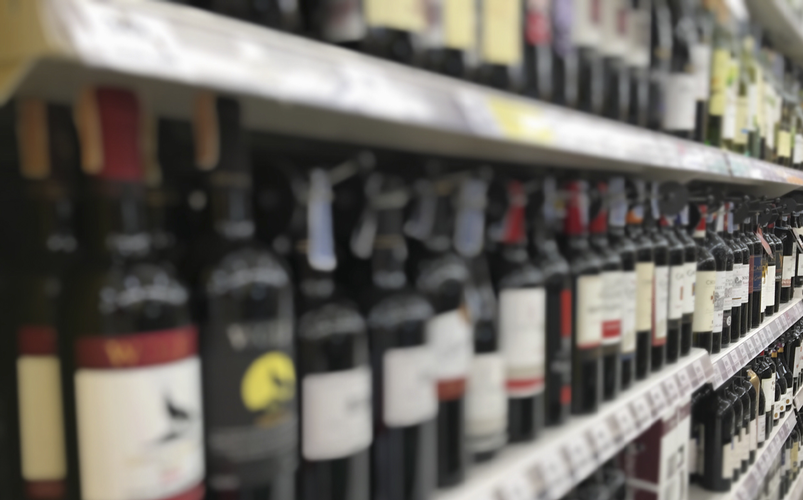 Wine Bottle on Shelft